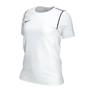 NIKE WOMEN DRI-FIT PARK 20 TOP SS WHITE/BLACK SIZE MEDIUM NWT